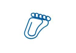 Clips en forma de pie